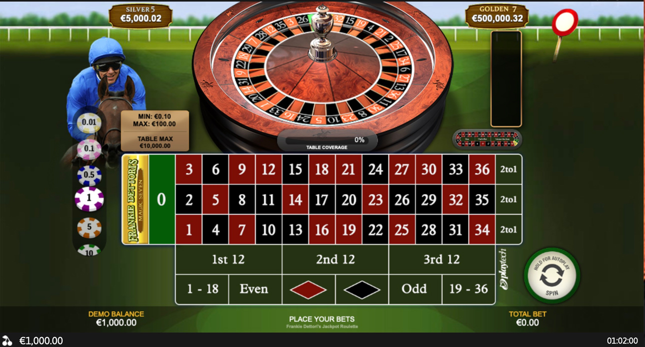 Online roulette interface